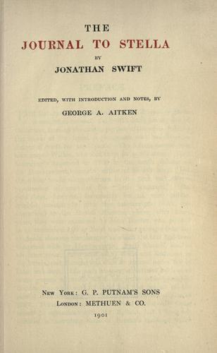 The Journal to Stella - Swift, Jonathan